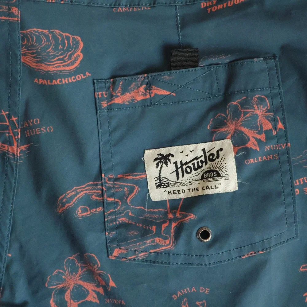 Howler Bros Buchannon Board Shorts Mens 31 Gulf Destinations Slate Gray